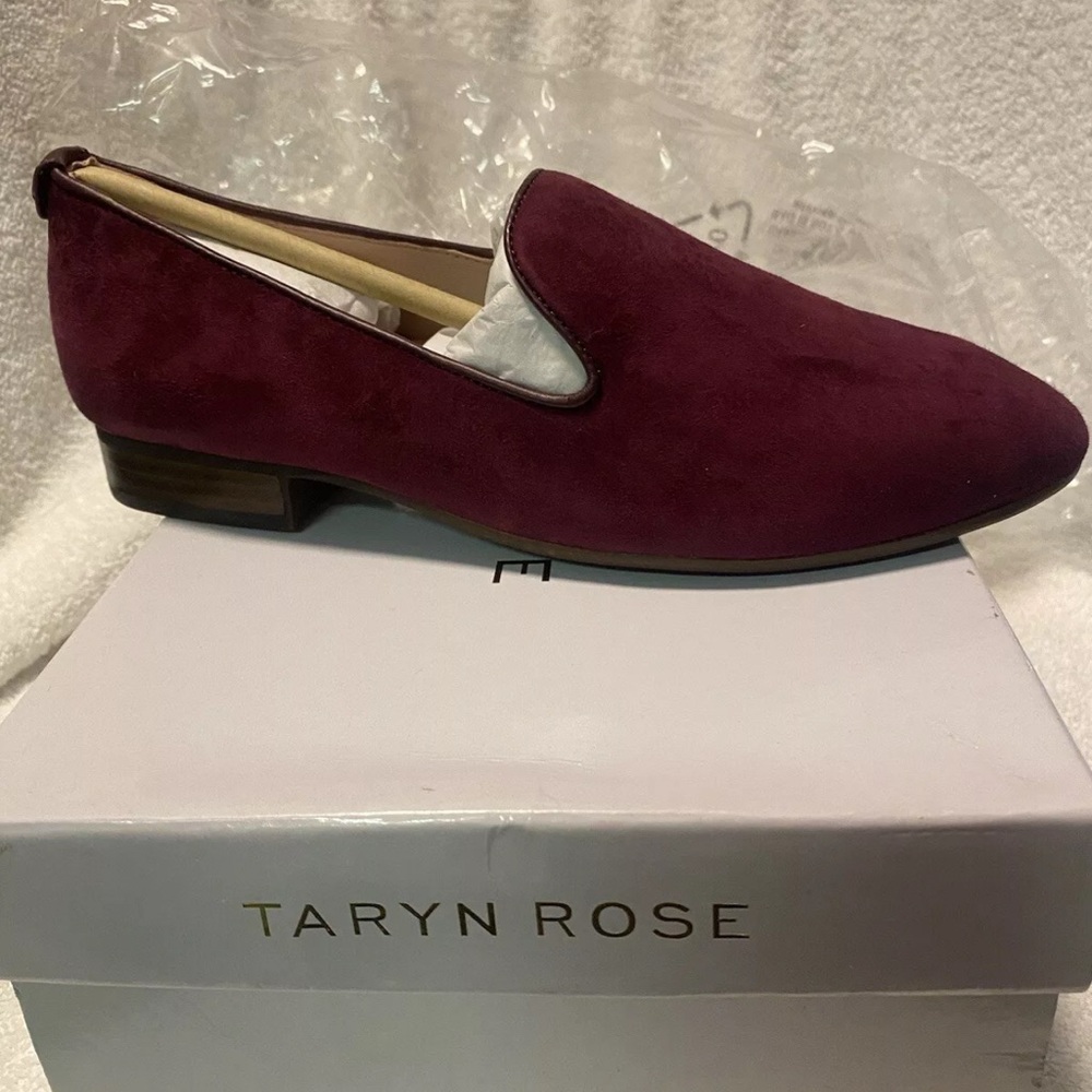 Taryn Rose Purple Loafers with Soft Suede and Classic Design
